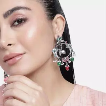 Серьги из оксидированного серебра, ювелирные изделия из серебряного жемчуга, серьги ручной работы, женские модные серьги M