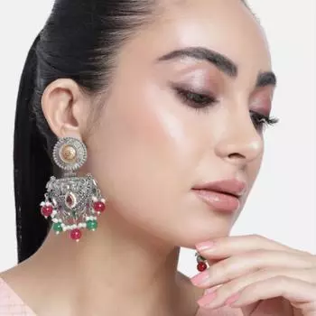 Серьги из оксидированного серебра, ювелирные изделия из серебряного жемчуга, серьги ручной работы, женские модные серьги M