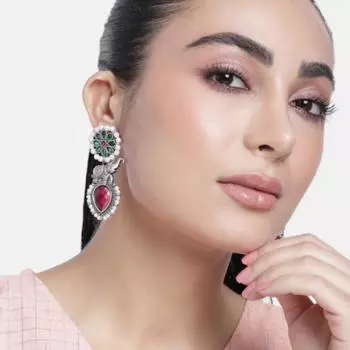 Серьги из оксидированного серебра, ювелирные изделия из серебряного жемчуга, серьги ручной работы, женские модные серьги M