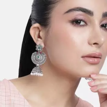 Серьги из оксидированного серебра, ювелирные изделия из серебряного жемчуга, серьги ручной работы, женские модные серьги M