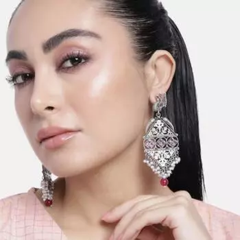 Серьги из оксидированного серебра, ювелирные изделия из серебряного жемчуга, серьги ручной работы, женские модные серьги M