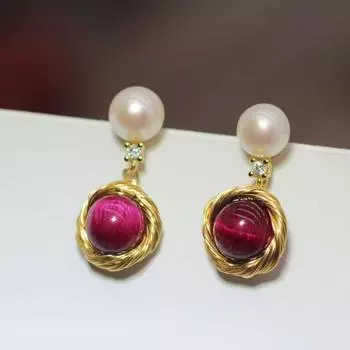 Серьги из проволоки с тигровым глазом, модные товары