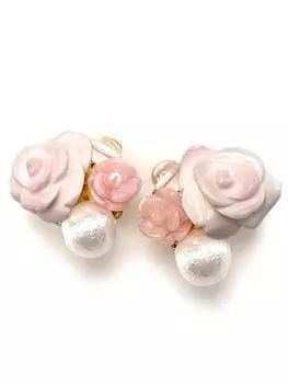Серьги из раковины королевы конхи, розового опала, розового кварца и хлопкового жемчуга с силиконовым покрытием, натуральный камень, камень силы A1104 [Вишня] розовый