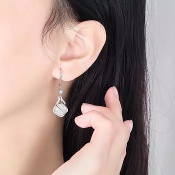 Серьги из ретро-цимофанита, серьги средней длины для девочек, персонализированные подарки, креативные серьги-подвески с застежкой-крючком