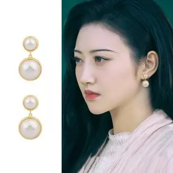 Серьги из ротанга, винтажные цветочные серьги-гвоздики с жемчугом, старинные украшения для ушей