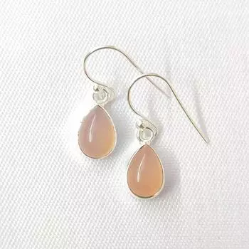 Серьги из розового кварца и груши, серьги ручной работы, серебро 925 пробы, женские серьги, подарок для нее, серьги-подвески