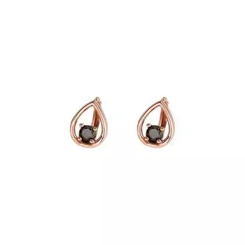 Серьги из розового золота, простые, маленькие, черные, нежные серьги-подвески в стиле фэншуй, женские, темпераментные