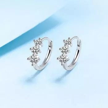 Серьги из серебра 925 пробы с муассанитом, маленькие серьги из свежего серебра для женщин, небольшие украшения для ушей, подарки для подруг и лучших друзей 925 silver