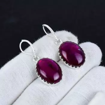 Серьги из серебра 925 пробы с розовым лабрадоритом, висячие серьги из серебра в стиле бохо, подарки на День благодарения, подарки для нее 2.16 розовый