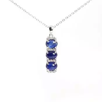 Серьги из серебра 925 пробы с натуральным наполненным стеклом сапфиром, подарок на годовщину для леди 45cm синий