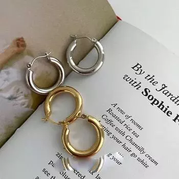 Серьги из серебра 925 пробы, винтажные круглые золотые серьги для женщин, модные серьги, ювелирные изделия, предотвращающие аллергию, аксессуары для вечеринок, подарок на вечеринку золотой