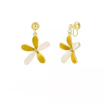 Серьги из смолы с подвеской в виде пяти цветов, модные простые катушки от комаров, без пирсинга, зажим для ушей