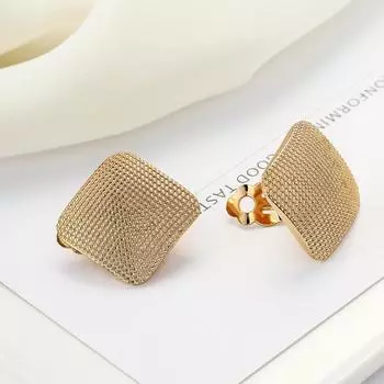 Серьги из сплава, персонализированные и креативные геометрические серьги, женские ювелирные изделия-клипсы без пирсинга