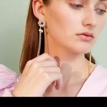 Серьги из сплава серебра 925 пробы с кисточками из искусственного жемчуга для свадьбы, вечеринки, невесты, модные ювелирные изделия (5 шт. бесплатной доставки0 бронзовый