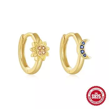 Серьги из стерлингового серебра 925 пробы, простые классические с бриллиантами, маленькие круглые геометрические серьги, серьги, серьги, ушные пряжки, серьги 925 Silver