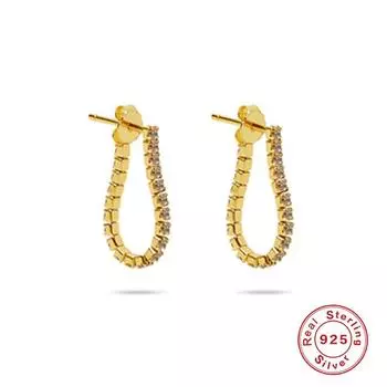 Серьги из стерлингового серебра 925 пробы, персонализированные, модные, с бриллиантовой цепочкой, серьги с бахромой, серьги S-образной формы, серьги-пусеты, серьги 925 Silver