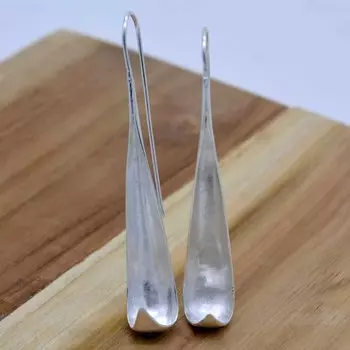 Серьги из стерлингового серебра 925 пробы, серьги-подвески ручной работы с хоккейной клюшкой, подарок для нее серебряный