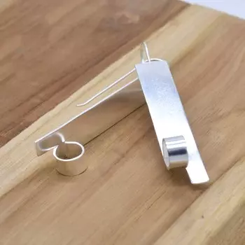 Серьги из стерлингового серебра 925 пробы, прямоугольные серьги-гвоздики ручной работы, подарок для нее серебряный