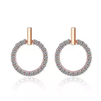 Серьги из стерлингового серебра 925 пробы Oorbellen Mosaic CZ Цирконий Круглые серьги-гвоздики