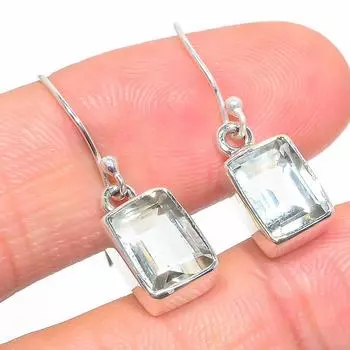 Серьги из стерлингового серебра 925 пробы с натуральным зеленым аметистом, 1,25 дюйма, q9h78