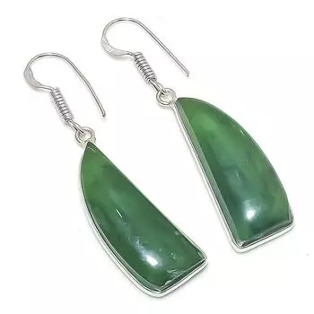 Серьги из стерлингового серебра 925 пробы с натуральным сефантином 1,93 дюйма a3G96