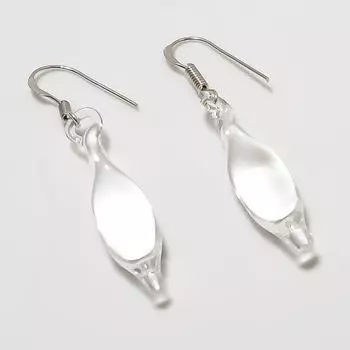 Серьги из стерлингового серебра 925 пробы с натуральным белым топазом 1,97 дюйма P4u27