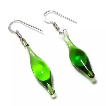 Серьги из стерлингового серебра 925 пробы с натуральным драгоценным камнем перидот 1,97 дюйма Q1s27