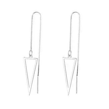 Серьги из стерлингового серебра 925 пробы с бриллиантами, простые корейские модные серьги, серебряные украшения 925 белый