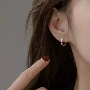 Серьги из стерлингового серебра 925 пробы с римскими цифрами, модные серьги в гонконгском стиле, достойные полые серьги с буквами для женщин 925