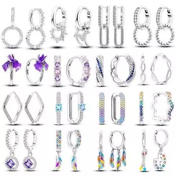 Серьги из стерлингового серебра 925 пробы с цветными перьями для женщин, изготовление ювелирных изделий, подарок на свадьбу, новинка 2023 года белый