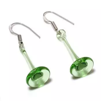 Серьги из стерлингового серебра 925 пробы с натуральным драгоценным камнем цаворитом 1,85 дюйма Z6Z87