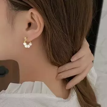 Серьги из стерлингового серебра 925 пробы с жемчугом, натуральный пресноводный жемчуг, легкие роскошные серьги ручной работы, серьги-гвоздики с нишевым дизайном 925