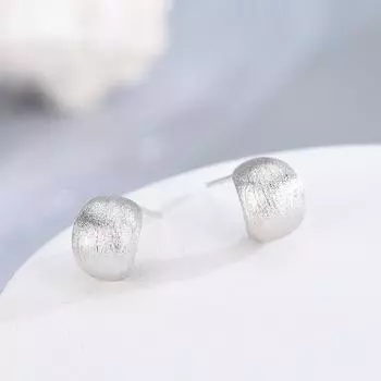 Серьги из стерлингового серебра 925 пробы в стиле ретро, матовые матовые серьги в стиле ретро, модные темпераментные женские корейские простые серьги, серебряные украшения 925