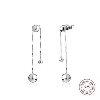 Серьги из стерлингового серебра 925 пробы, бусины, свадебные серьги для женщин, модные украшения