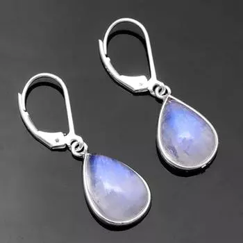 Серьги из стерлингового серебра 925 пробы, серьги с лунным камнем, дизайнерские серьги, подарок для нее, подарок для нее, женские серьги