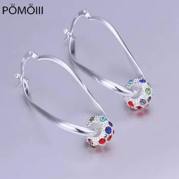 Серьги из стерлингового серебра 925 пробы, элегантные, помолвочные, красочные, благородные, красивые, модные ювелирные изделия, заводская цена, милый подарок