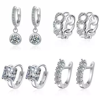 Серьги из стерлингового серебра 925 пробы с цирконием класса ААА для женщин, изысканные ювелирные изделия для девушек-студенток, свадебный подарок