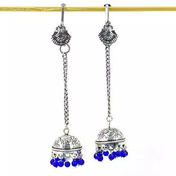 Серьги из стерлингового серебра 925 пробы с натуральным халцедоном 3,94 дюйма o0c71