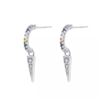 Серьги из стерлингового серебра S925 пробы, женские, яркие, сияющие, из циркония, серебряные украшения 925