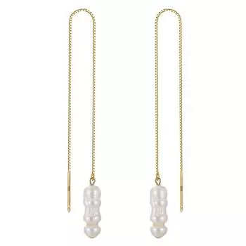 Серьги из стерлингового серебра S925 с натуральным пресноводным жемчугом