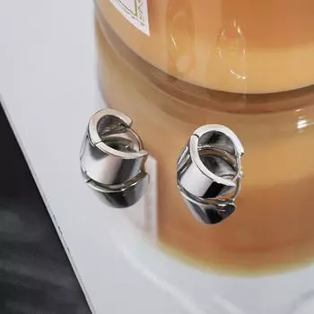 Серьги из стерлингового серебра S925, широкие серьги-кольца, серьги-гвоздики в морозном стиле, нишевый дизайн, круглые серьги-клипсы для пожилых женщин 925