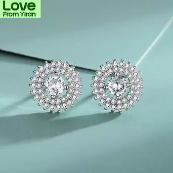 Серьги из стерлингового серебра S925, темпераментная личность с бриллиантами, женские модели, корейская мода, противоаллергические, оптовая продажа