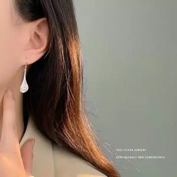 Серьги из свежего жемчуга и калл для женщин, новые аксессуары в китайском стиле