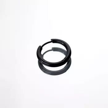Серьги из титановой стали с вакуумным напылением Shinma, Япония и Южная Корея, простой браслет [14mm diameter standard ring] black pair