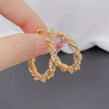 Серьги из жареного теста, золотые, легкие, роскошные, премиум-серьги, женские, модные, нежные серьги серебряный