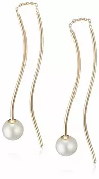 Серьги из желтого золота K10 111826153002 [Yondo Sea] (YG) Женский