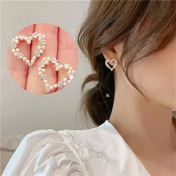 Серьги Элегантные Свадебные Полые Сердца Висячие Изысканные Модные Серьги Висячие Серьги Женщины Женщины 1