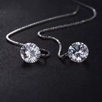 Серьги Jewelrypalace с кубическим цирконием, серебро 925 пробы серебряный