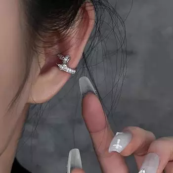 Серьги-каффы для ушей Temperament, не прокалывающие, Т-образные, с циркониевым гвоздем, геометрические, для женщин и мужчин, украшения для вечеринок в стиле панк