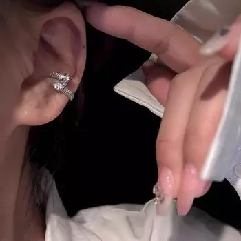 Серьги-каффы для ушей Temperament, не прокалывающие, Т-образные, с циркониевым гвоздем, геометрические, для женщин и мужчин, украшения для вечеринок в стиле панк